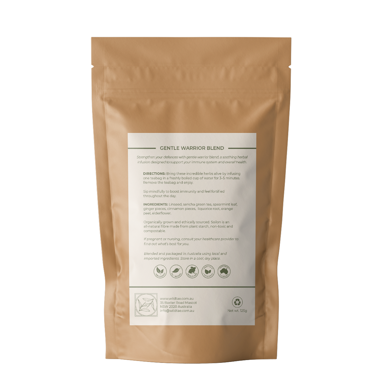 gentle warrior blend - soilon tea bags